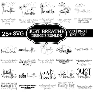以下が含まれることがあります： SVG、PNG、DXF、EPS形式の「Just Breathe」デザインのコレクション。さまざまなフォントで「just breathe」という言葉が使われ、タンポポのグラフィックとインスピレーションを与える引用句が添えられています。このバンドルには25以上のデザインが含まれています。