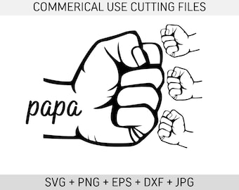 Personalized Father's Day Fist Bump Svg, Baby Toddler Kid Dad Fist Bump SVG, Family SVG, Father's Day Designs, Cut files for cricut