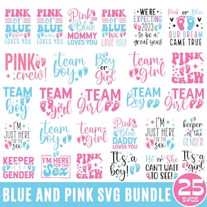 Roze of blauwe We Love You-svg, Pink of Blue Mommy Daddy Love You SVG, Gender Reveal-svg, Gender Reveal-shirt svg, voetafdruk baby