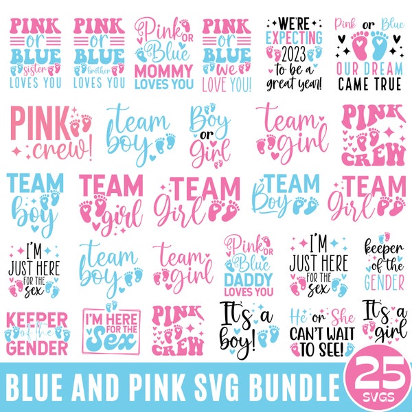 Pink oder blau We Love You svg, Pink oder Blau Mommy Daddy Love You SVG, Gender Reveal svg, Gender Reveal Shirt svg, Baby Footprint