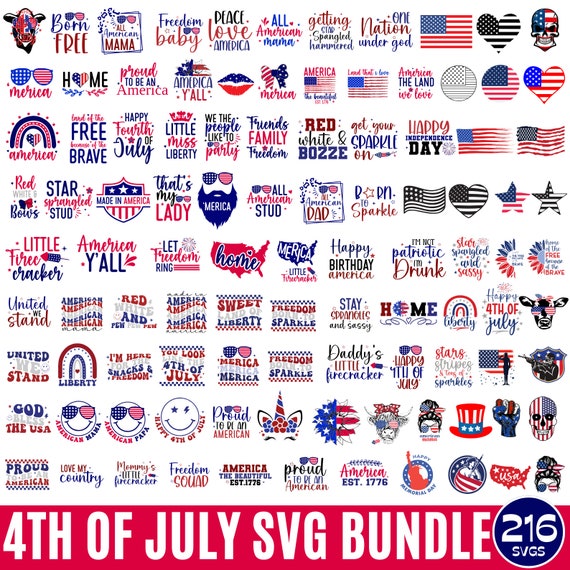 4th of July Svg Mega Bundle,  Independence Day svg, Patriotic Png, Fourth of July, 4th of July Quotes, Retro America svg, Love America Svg