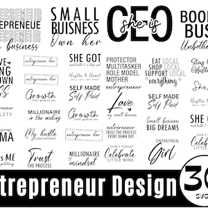 30 Entrepreneur svg Bundle, Small Business Besitzer svg, Inspirational T-Shirt svg, Entrepreneurship svg, Ceo svg, Entrepreneurship svg