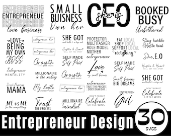 30 Entrepreneur svg Bundle, Small Business owner svg, Inspirational t-shirt svg, Entrepreneurship svg, CEO svg, Entrepreneurship svg