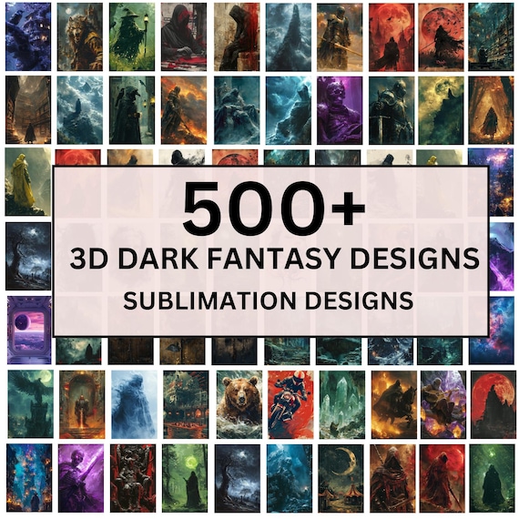 500+ Dark Fantasy Midjourney Prompts, Fantasy Poster Designs, Digital Art Design, Printable Poster, TShirt Designs, Posters Digital Download