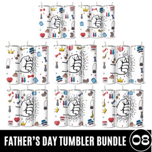 Father&#39;s Day Fist Bump Tumbler Bundle,  Dad and Children Hands  20oz Skinny Tumbler, Kids Names Tumbler Svg Png, Custom Best Dad Ever