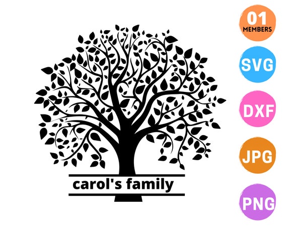 Family Tree Svg 1 Member Family Reunion Svg Custom Family | Etsy Canada