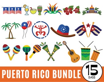 15 プエルトリコ バンドル SVG、Taino Svg、プエルトリコ Svg、プエルトリコ PNG、プエルトリコ フラグ Svg、ガリタ Svg、Taino Svg、Coqui Svg、クリップアート