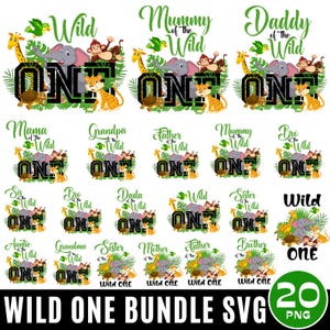 Wild One Family Matching png, Mãe do selvagem png, Animal do zoológico Png, Desenhos de safári na selva Girafa leão, Família combinando 1º aniversário