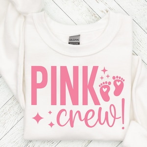 Pink Crew SVG, Pink oder Blau We love you svg, Pink oder Blau Mommy Daddy Love You SVG, Gender Reveal svg, Gender Reveal Shirt svg, Baby Footprint