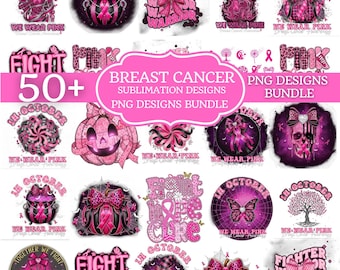 50+ Breast Cancer Football Png Bundle, Pink Out Football Breast Cancer Png, Pink Ribbon Png, Football Png, Tackle Breast Cancer, Digital Png