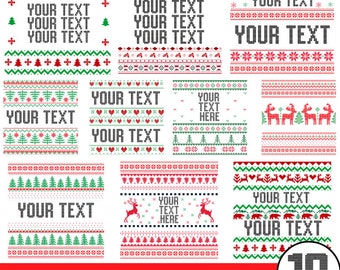 10 Ugly Sweater SVG Bundle, Christmas Ugly Sweater Templates, Ugly Sweater Svg, Ugly Sweater png, Ugly Sweater Font Svg Cut for Cricut