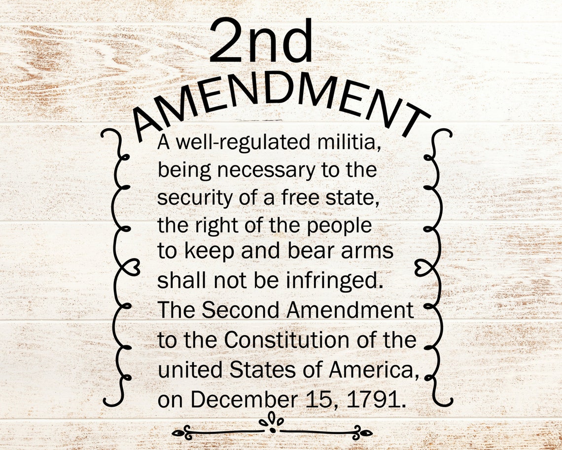 The 2nd Amendment Svg Files for Cricut, Second Amendment SVG, 2nd ...