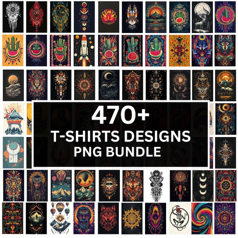 470+ T-shirts PNG Designs Bundle, Vintage Adventure and Retro Designs ...