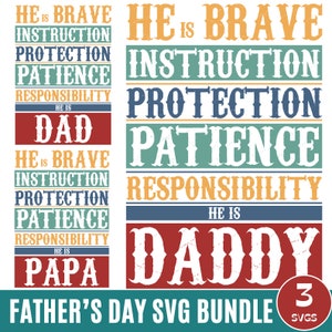 Il est un papa courageux, Svg fête des pères, il est grand-père, le meilleur Svg pour papa de tous les temps, papa sweat-shirt Png, cadeau pour papa, vie de papa, téléchargement numérique