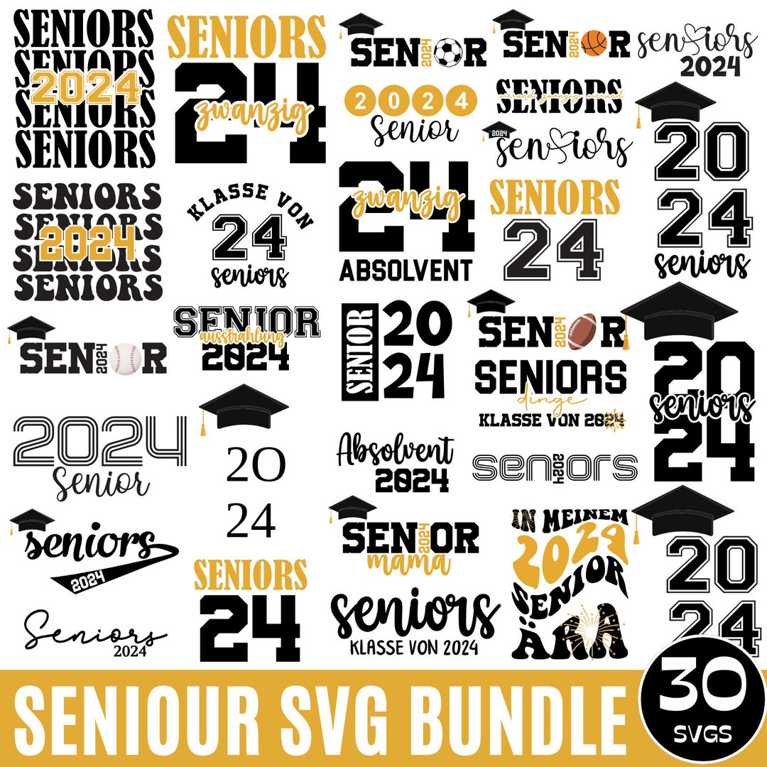 Senior 2024 Svg Bundle, Graduate 2024 Design, Senior Class of 2024 ...