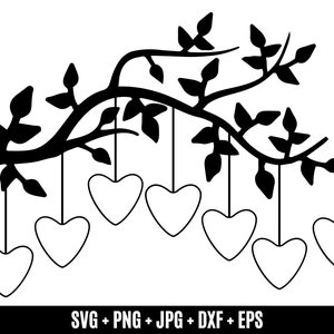 Arbre généalogique svg 7 membres, branche de la famille svg, arbre monogramme Svg, réunion de famille Svg, arbre de vie svg, svg ornement d'arbre, Svg coeur