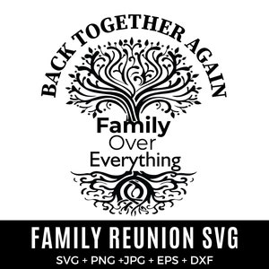 Familiereünie svg, stamboom met citaat svg, levensboom svg, familiereünie boom SVG aangepast met familienaam