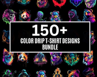 Plus de 150 modèles de t-shirts anti-gouttes colorés, peintures colorées goutte-à-goutte, graphismes abstraits d'animaux, modèles de t-shirts premium anti-gouttes