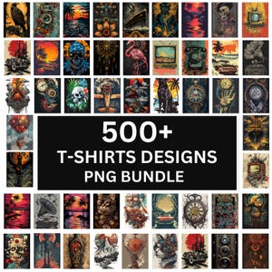 500+ Illustration T-Shirts Designs Bundle, bunt und stilvolles Tshirt png Für Männer, Frauen und Kinder, einzigartiges T-Shirt Png, digitaler Download