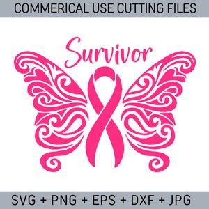 Cancer Survivor Svg, borstkanker SVG, kanker SVG, Cancer Awareness SVG, Fight Cancer Svg, Breast Cancer Shirt, lint, gesneden bestand voor cricut