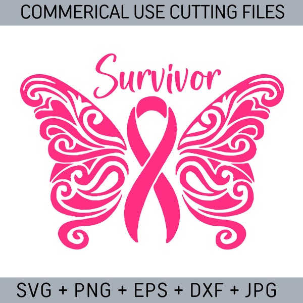 Cancer Survivor Svg, Breast Cancer SVG, Cancer SVG, Cancer Awareness SVG, Fight Cancer Svg, Breast Cancer Shirt, Ribbon, cut file for cricut
