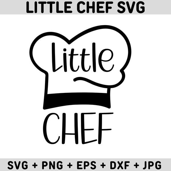 Little Chef SVG, Cut File, Instant Download, Printable Vector, Cricut, Commercial Use