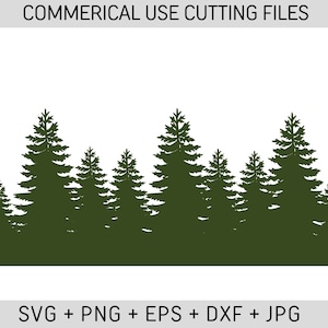 Forest Svg, Tree Svg, Pine Tree Svg, Woods Svg, Tree Line SVG, Forest Cut Files for Cricut,, Pine Svg, Download, Svg, Png, Dxf