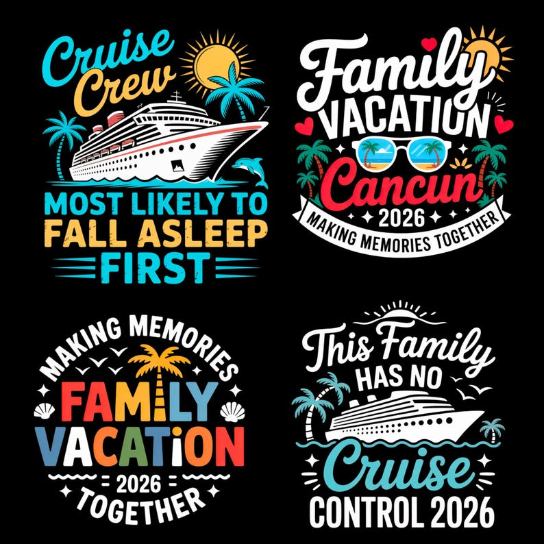 100+family Vacation PNG Bundle 2026, Family Cruise Trip Orlando Png ...