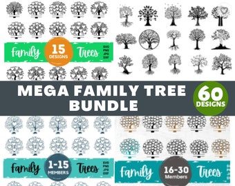 Mega Family tree svg bundle, Family tree png files, Family tree branch svg, Tree of life svg, Family reunion svg, Family Tree Cricut, Png