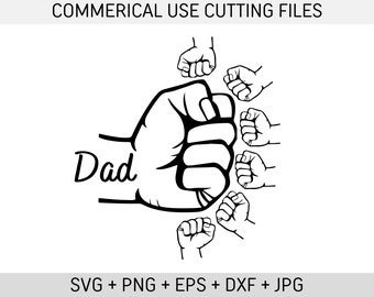 Happy father's day svg Personalized Father's Day Fist Bump SVG, Baby Toddler Kid Dad Fist Bump SVG, Family SVG, Father's Day Designs