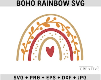 ボヘミアン レインボー SVG、クリカット用レインボー バンドル SVG、ボヘミアン レインボー SVG ファイル、レインボー レイヤー ファイル、かわいいレインボー SVG、パステル レインボー SVG、png、eps