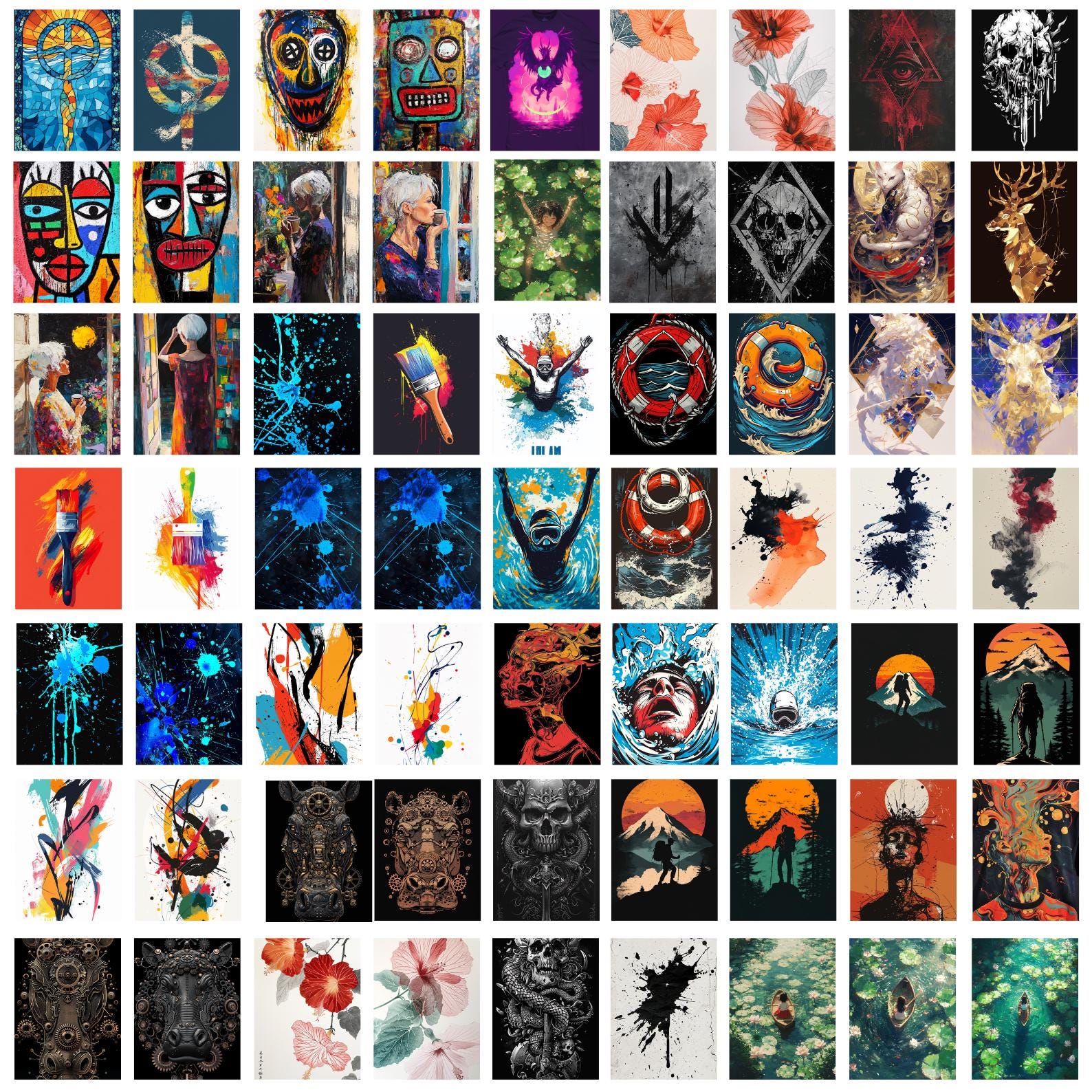 500 T-shirt Designs Bundle, Retro Landscapes, Neon Cities, Dragons ...