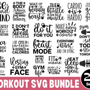 Pakiet 20 ćwiczeń svg, siłownia svg, fitness svg, ćwiczenia svg, motywacyjne svg, cytaty z siłowni, pośpiech svg, zabawny trening, plik do cięcia siłowni, cytaty z siłowni,