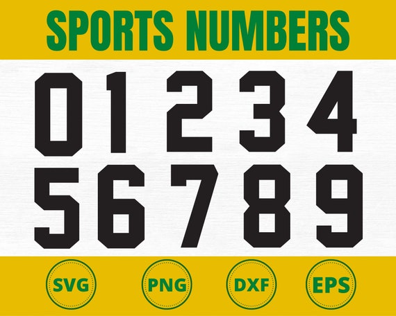 Sport Numbers Svg JERSY M54 Typeface Jersey Numbers Svg 