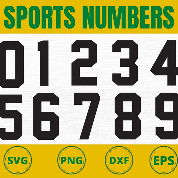 Sport numbers svg, JERSY M54 typeface jersey numbers svg, football svg, baseball letters svg, numbers svg, football numbers svg,