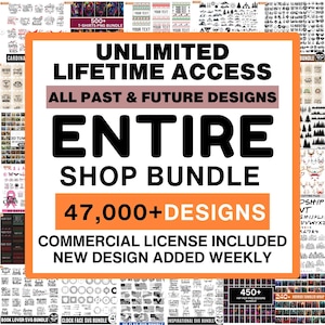47.000 bundle negozio intero, file di taglio SVG, Silhouette, bundle Mega Designs Svg, PNG Designs T-Shirt, bundle All in One, download immediato