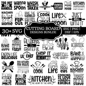 Cutting Board Svg Bundle, Funny Cutting Board, Chopping Board Svg, Kitchen Quotes Svg, Cutting Board Designs, Cricut Glowforge Laser Cut