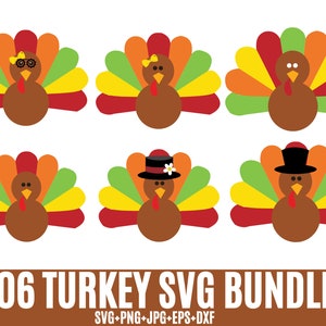 Danksagungs-Türkei-Svg-Bundle, Truthahn-Gesicht-Svg, niedlicher Truthahn-Svg, glücklicher Truthahn-Tag Träger-Svg Danksagung-Svg, Thanksgiving SVG, Erntedank-Schnittdateien