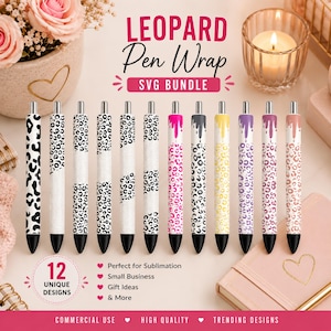 leopard pen wrap svg, epoxy pen, cheetah svg, leopard pen wrap pattern, leopard dripping Pen Wraps, cheetah print svg, pen wrap png, svg,dxf