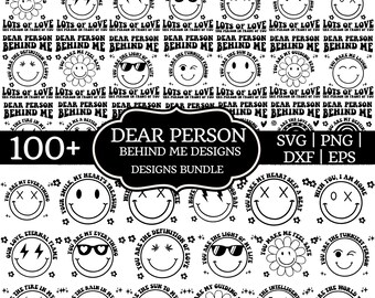 Liebe Person hinter mir SVG-Bundle, Person hinter mir Png, Designs für T-Shirts, du bist genug Png, Vorder- und Rückseiten-Shirt-Design, digitaler Download