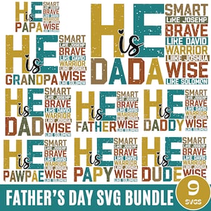09 Er ist DAD SVG Bundle, Vatertagsgeschenk, Er ist Opa, Bester Papa aller Zeiten SVG, Daddy Sweatshirt Png, Geschenk für Papa, Papa Leben, digitaler Download