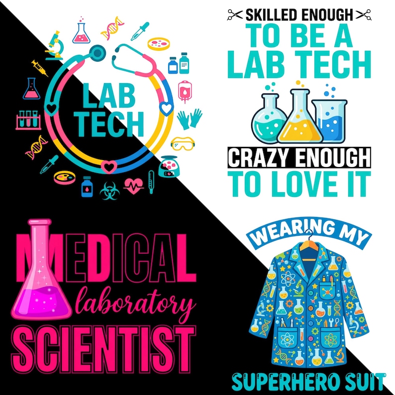 70+ Medical Lab Tech PNG Bundle, Laboratory Technician Sublimation ...