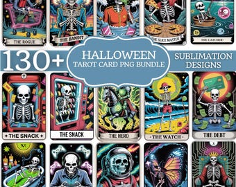 100+ Halloween tarotkaart png-bundel, horror tarotkaart png, spookachtige tarotkaart png, sublimatie png, digitale download