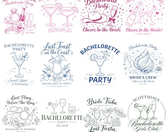 30+ Beach Bachelorette SVG Bundle, Bach Party PNG, Bride Tribe Tropical Beach Bach Club, Bridal Party Shirt Design,Last Sail Cricut Cut File