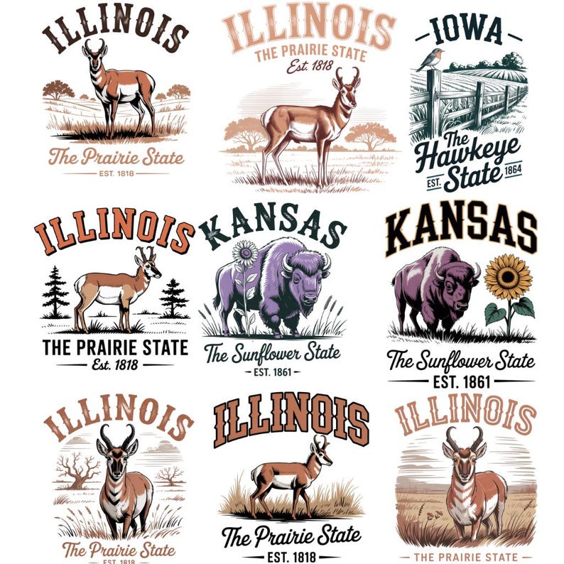 200+ US States Cityscape Designs, Retro State Landmark Tshirt Designs ...