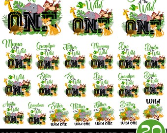 Wild One Family Matching png ,Mother of the wild one png,  Zoo Animal  Png, Jungle Safari designs Lion giraffe, Family Matching 1st Birthday