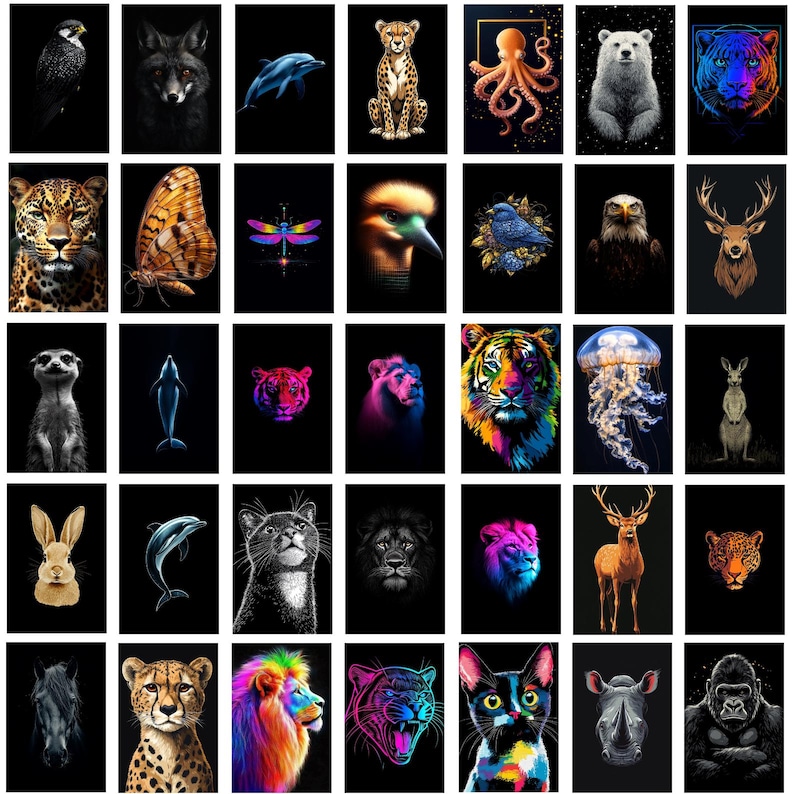 400+ Animal T-shirt Designs PNG Bundle, 3D Lion, Tiger and More Animals ...