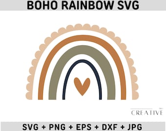 Boho rainbow svg, rainbow bundle svg for cricut, Boho rainbow svg Files, rainbow layered files, cute rainbow svg, Pastel Rainbow svg,png,dxf