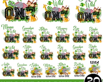 Wild One Family Matching PNG, Mother of the wild one,  Zoo Animal  Png, Jungle Safari Lion giraffe, 1st Birthday Wild One sublimation PNG
