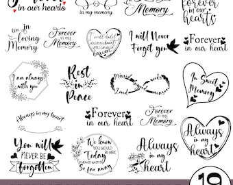 Memorial svg bundle, In Loving Memory svg, remembrance, in memory of svg files for sublimation printing, and cutting, Downloads for crafters